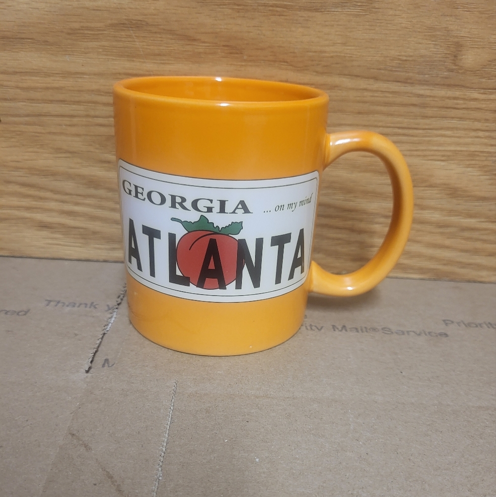 Vintage Souvenir Atlanta Georgia Mug Orange
